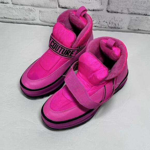 Juicy Couture Veronica Hot Pink Futuristic Festival Platform Boots Sz 6 - Flawed - Picture 13 of 14